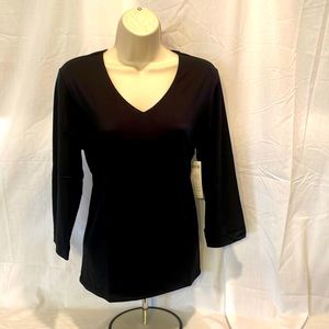Chico’s Rayon Spandex Vee Neck Top